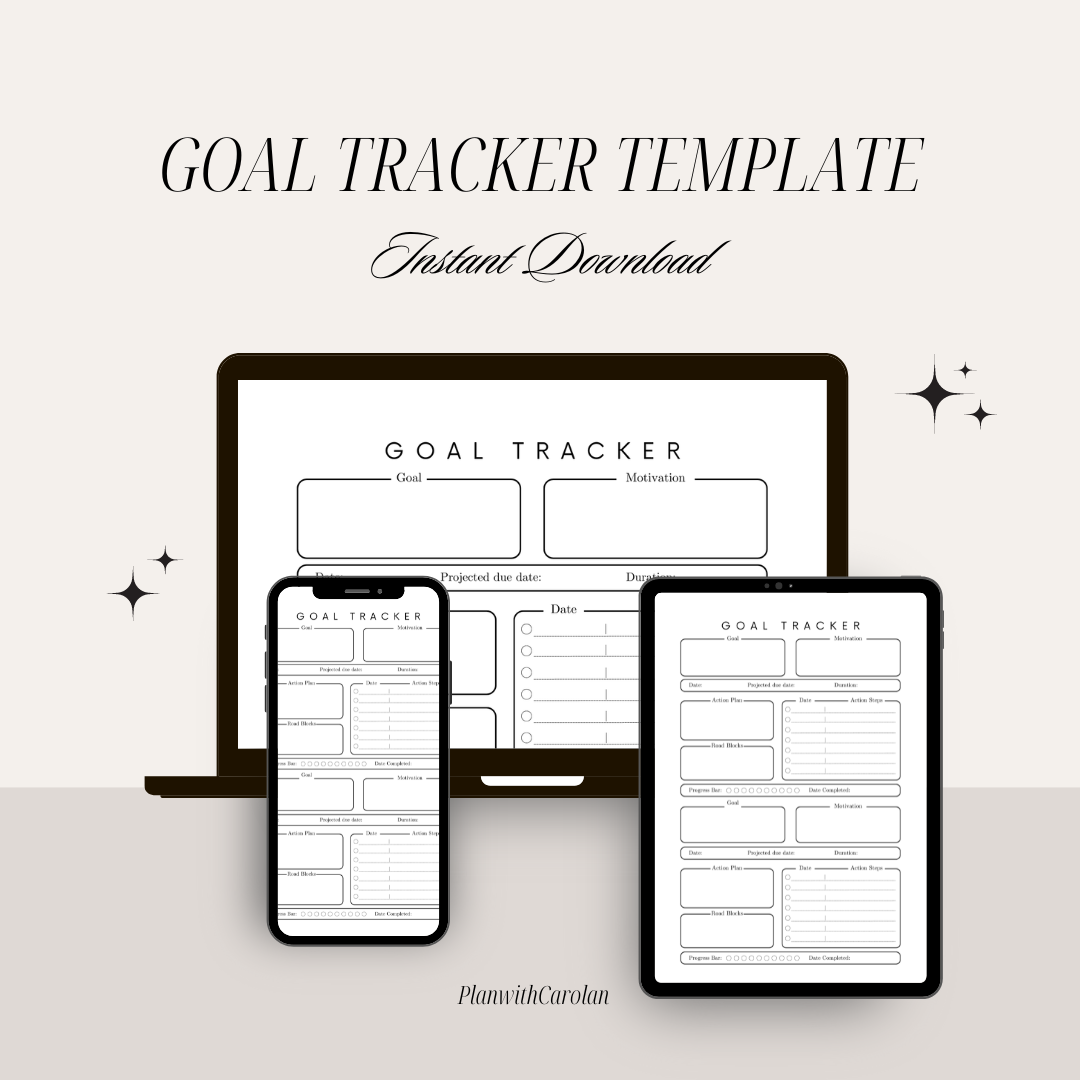 Real Estate Agent Goal Tracker Template