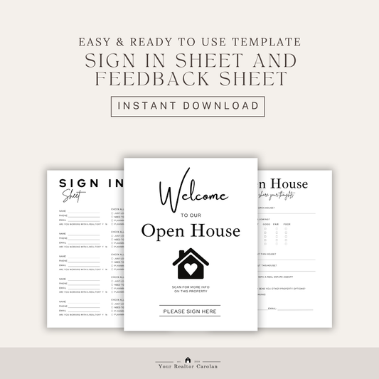 Open House Sign-In Sheet Template